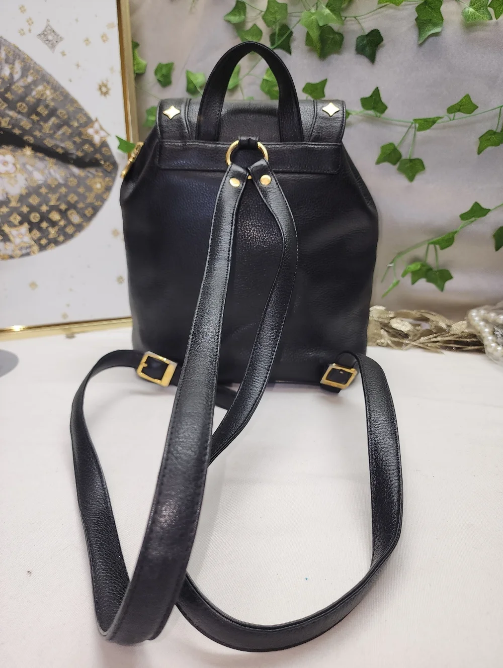 Authentic MCM Stark Pebbled Leather Backpack Excellent Condition